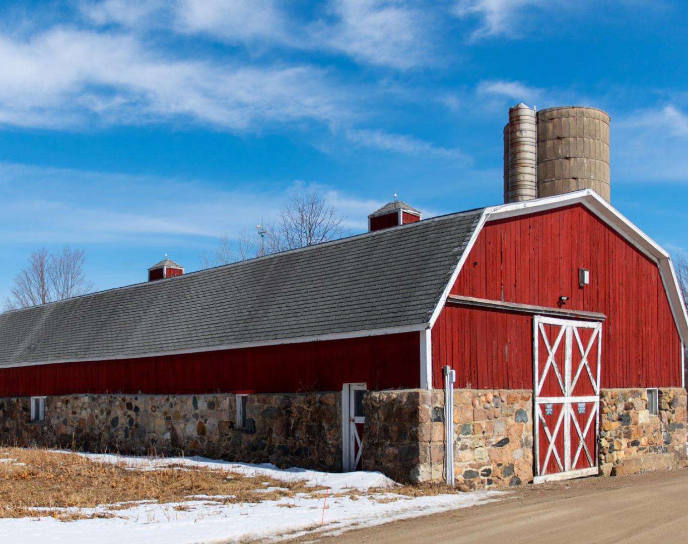 A beautiful shot of a store building from wood and stones of West Bloomfield, MI