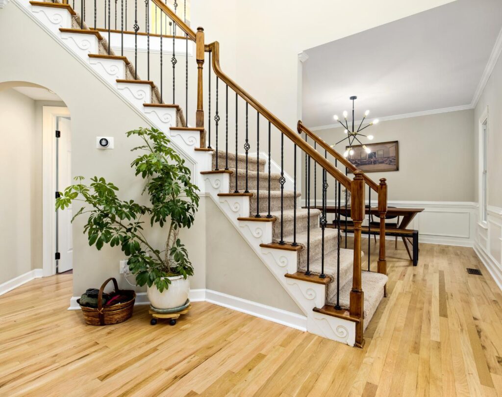 Interior painting in Grand Blanc, MI featuring freshly painted walls and detailed trim work